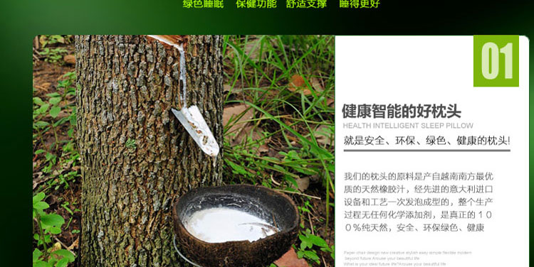 越南LIEN'A 传统椭圆乳胶枕