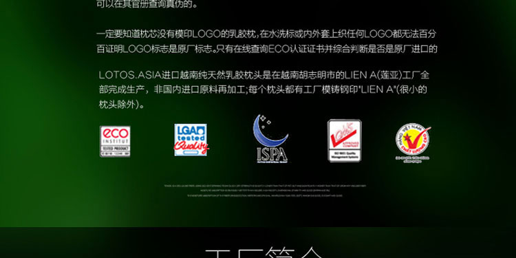 越南LIEN'A 传统椭圆乳胶枕
